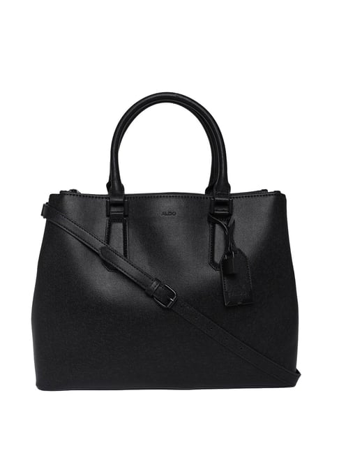 Aldo Cadewiel Black Solid Medium Tote Handbag Price in India