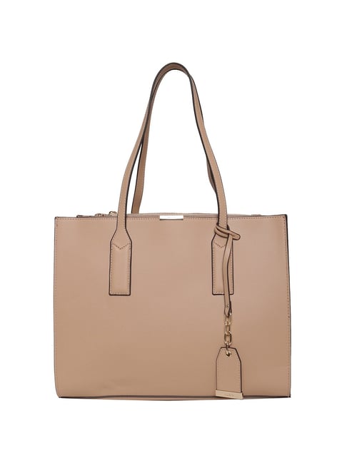 Aldo Himmat Brown Solid Medium Tote Handbag Price in India