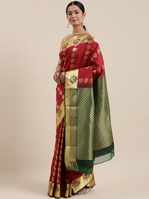 Buy The Chennai Silks Women's Gold Banarasi Tissue Saree With Blouse for  Women¿s Online @ Tata CLiQ