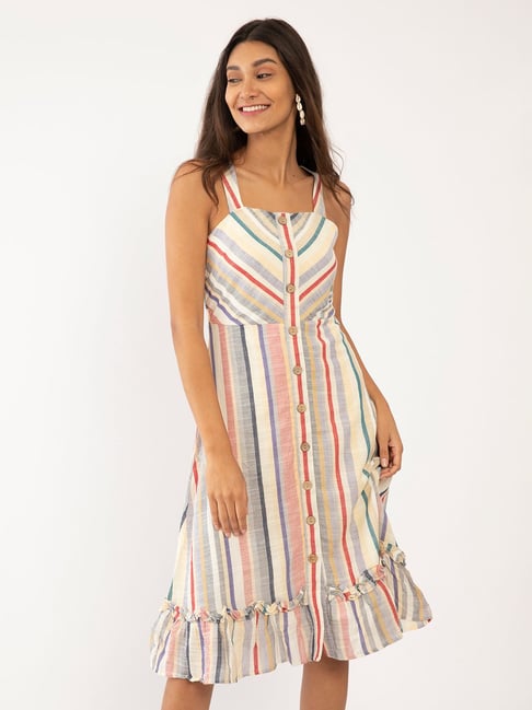 Zink London Multicolor Striped Dress