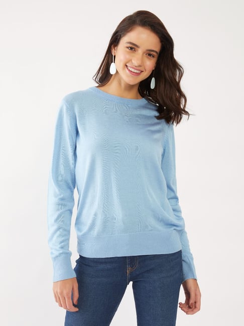 Zink London Blue Textured Sweater-picture-43