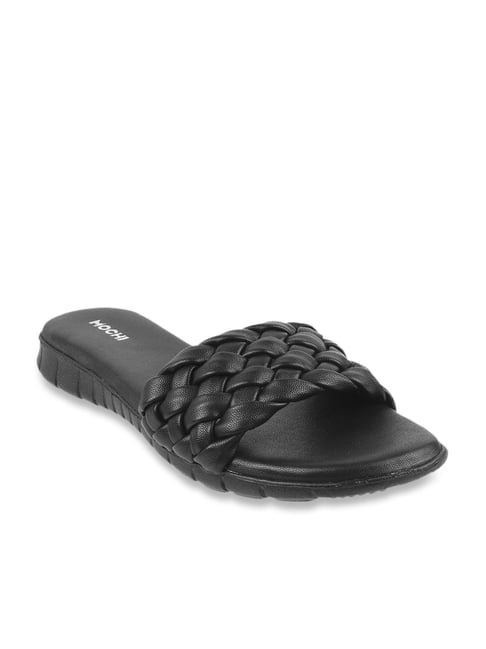 Mochi Women's Black Comfort Sandals