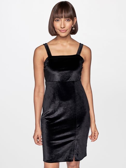 AND Black Skinny Fit Dress Price in India