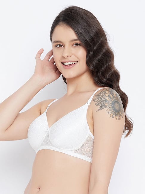 Wunderlove by Westside Off White Scalloped Lace Padded Bra