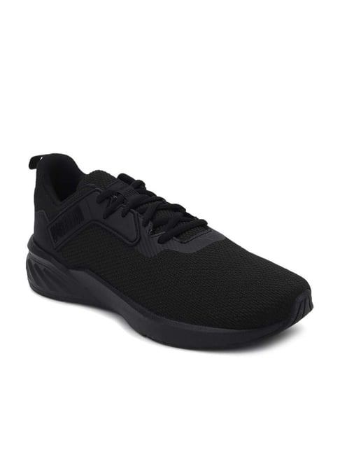 full black running shoes