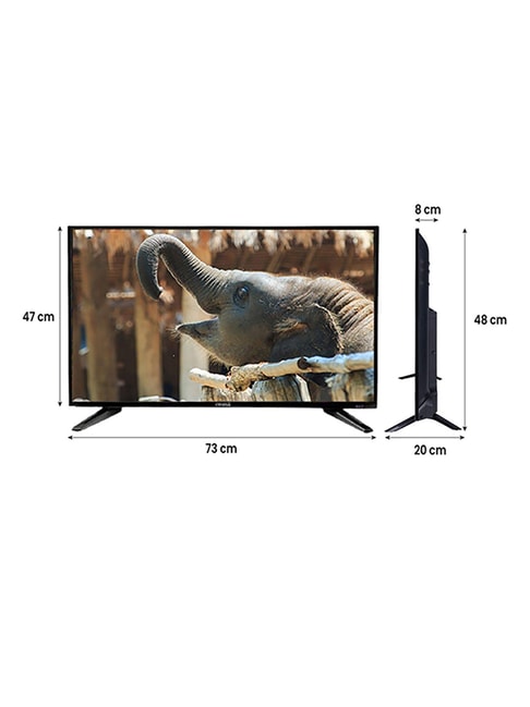 Croma 80 cm (32 Inches) HD Ready LED TV CREL7369 (2021 Model, Black)