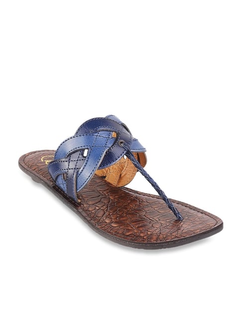 Catwalk Women's Blue T-Strap Sandals