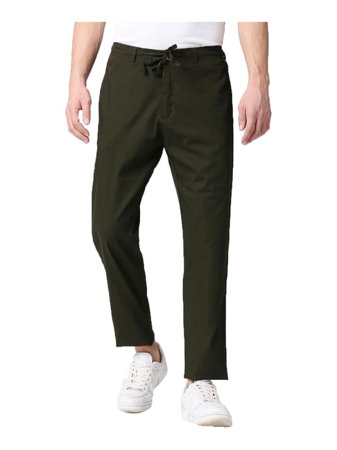 Buy Light Grey Linen Blend Drawstring Trousers from the Next UK online shop