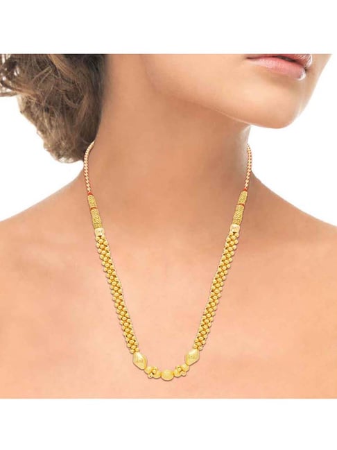 Buy Waman Hari Pethe Jewellers 22k Gold Tushi Necklace for Women