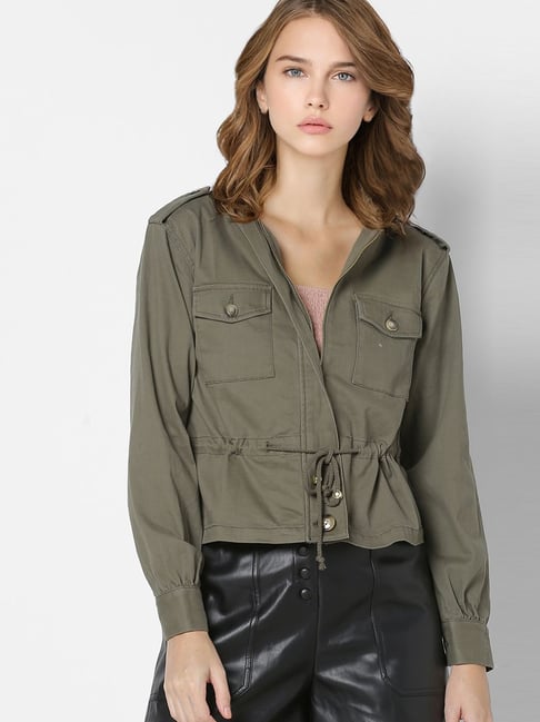 Only Olive Green Cotton Jacket