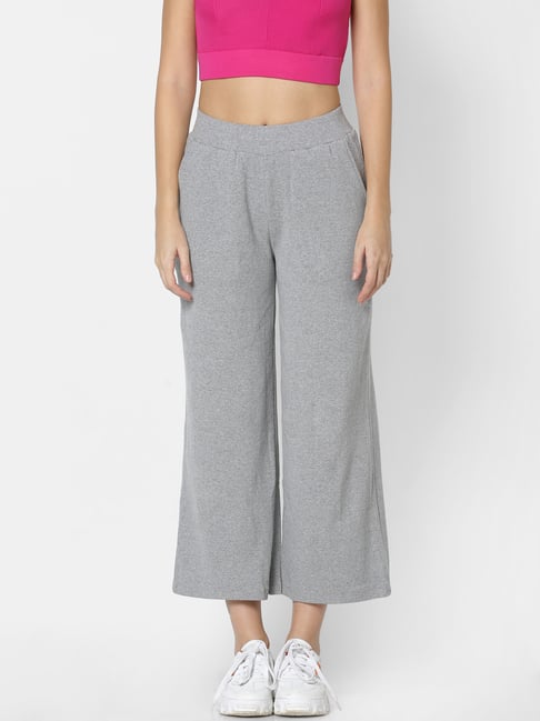 Only Light Grey Mid Rise Trousers