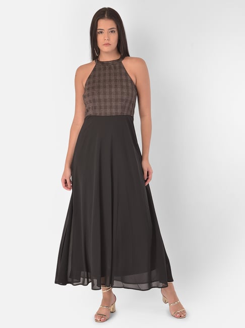 Latin Quarters Black Checks Dress Price in India