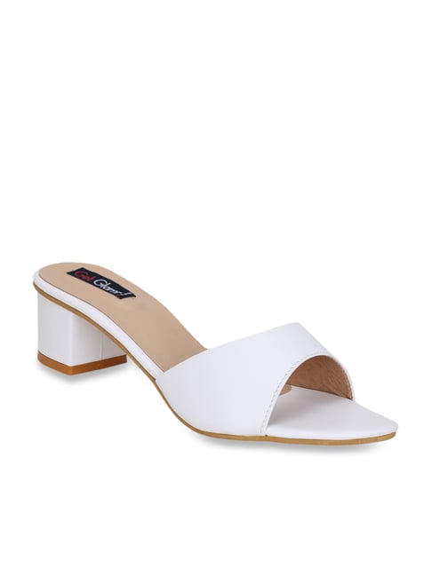 Get Glamr Women's White Casual Sandals