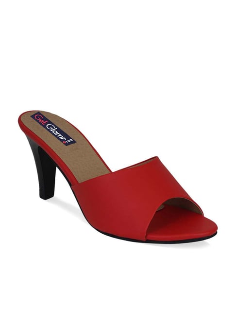 Get Glamr Women's Red Casual Stilettos