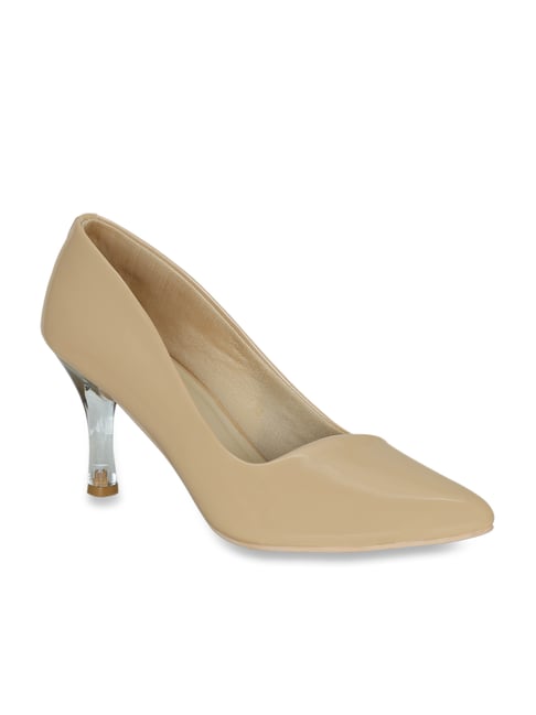 Get Glamr Women's Beige Stilettos Pumps