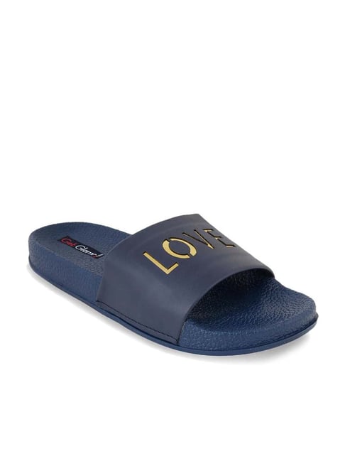 Get Glamr Women's Navy Slides