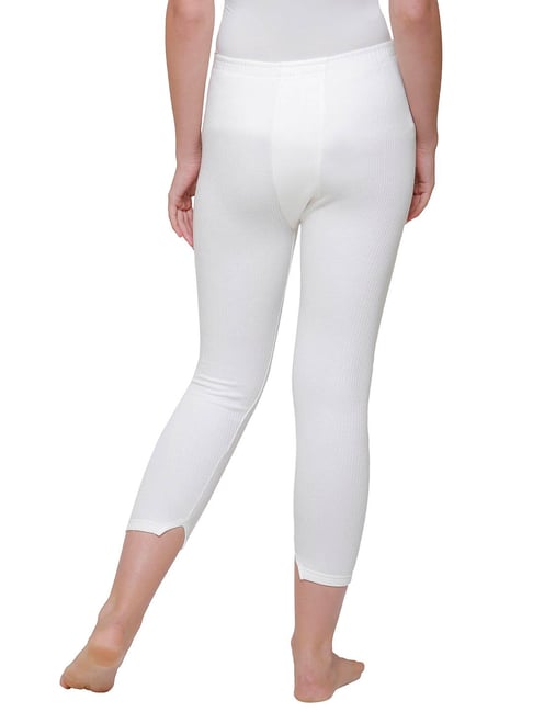 Buy BODYCARE INSIDER Women Off White Solid Thermal Bottoms