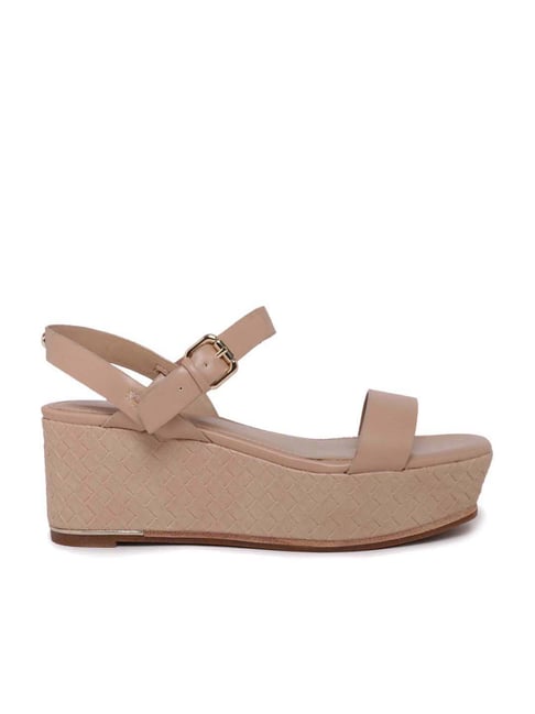 Aldo Women's Beige Ankle Strap Wedges