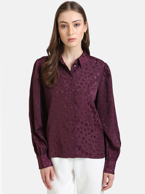 Kazo Purple Printed Shirt Price in India