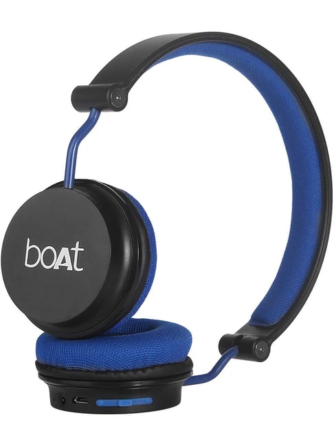 boAt Rockerz 410 On The Ear Bluetooth Headphone With Mic (Black/Blue)