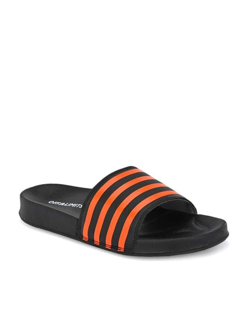 OFF LIMITS Men s Black Orange Slides