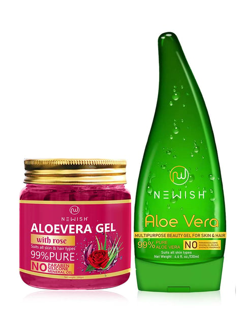 Buy Newish Organic Aloe Vera Gel and Rose aloe vera gel Skin Online At Best  Price @ Tata CLiQ