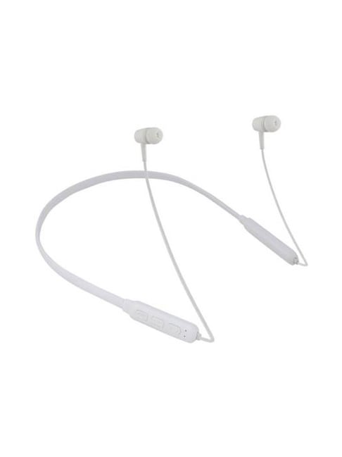 Sonilex BT100 Magnetic Bluetooth Earphones Neckband with Rich Bass & 7 Hours Playtime (White)