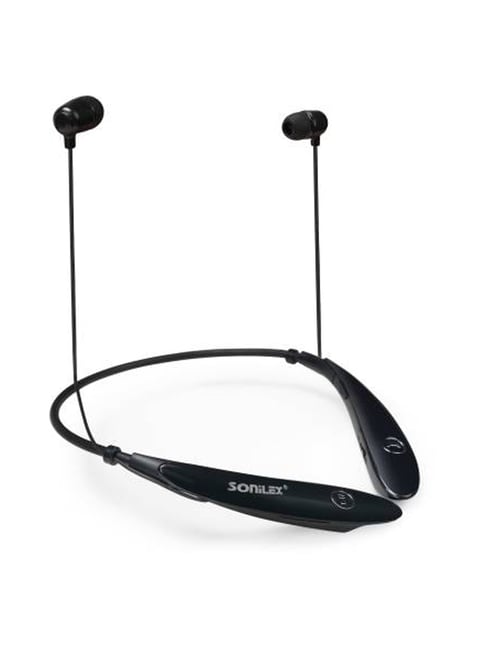 Sonilex BT900D Bluetooth Earphones Neckband with 15 hrs Playtime & Vibration on Call(Black)