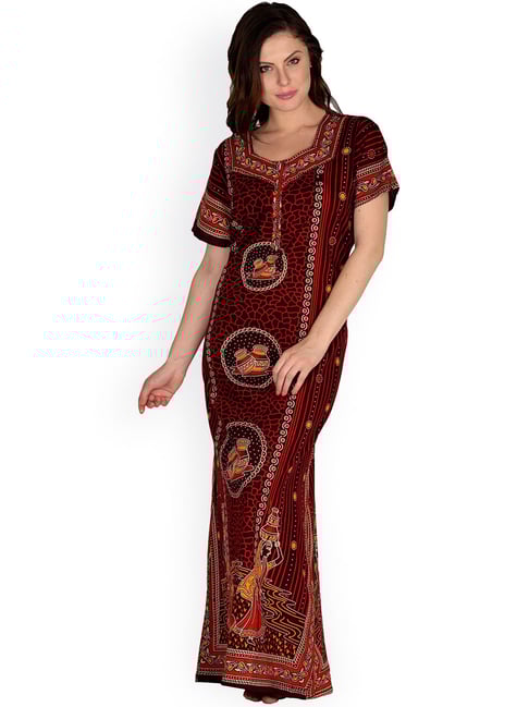 Secret Wish Multicolor Printed Nighty-picture-26