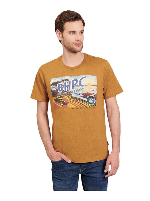 Beverly Hills Polo Club Yellow Printed T-Shirt-picture-18