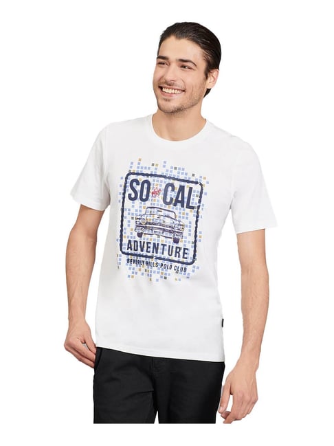 Beverly Hills Polo Club White Printed T-Shirt-picture-48