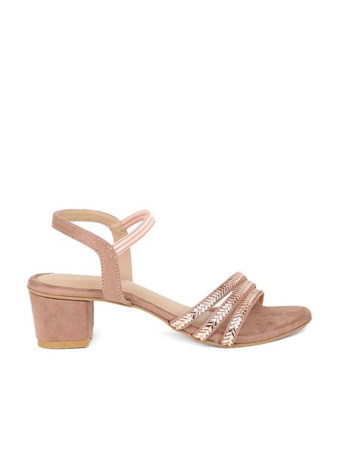 Marie Claire by Bata Women's Pink Ankle Strap Sandals