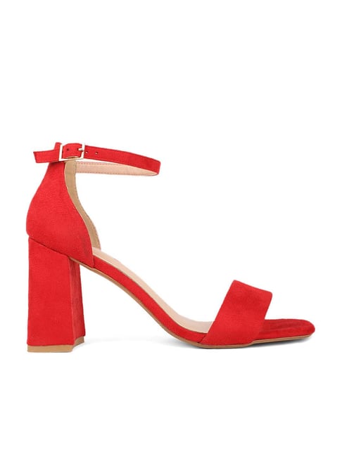 Suede sandals - Dark orange - Ladies | H&M IN