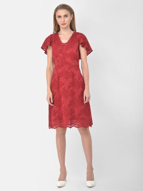 Latin Quarters Red Lace Dress Price in India