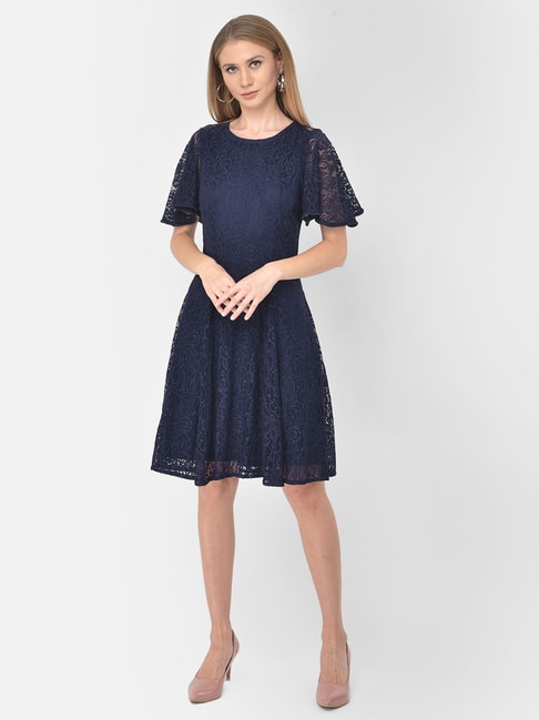 Latin Quarters Navy Lace Dress Price in India