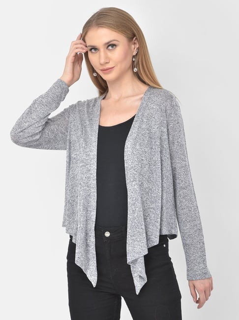 Latin Quarters Grey Textured Shrug