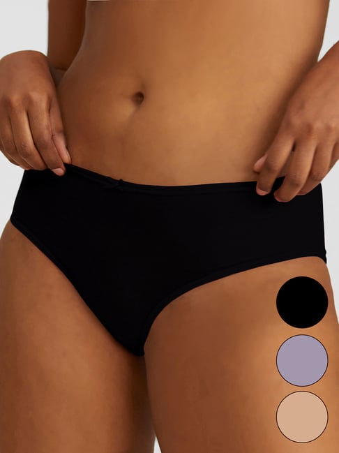 Nykd By Nykaa Cotton Mid Waist Boyshort Panties With Inner Elastic For  Women - Nyp082