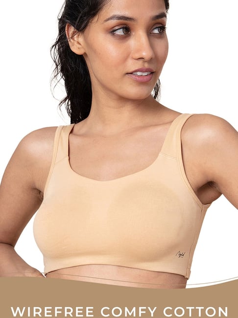 Nykd Soft Cup Easy-Peasy Slip-On Bra - Wireless, Full Coverage - Nude Price in India