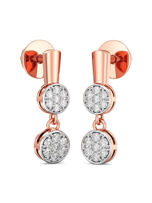 18k Rose Gold 4ctw Multi Color Diamond Earrings – Raymond Lee Jewelers