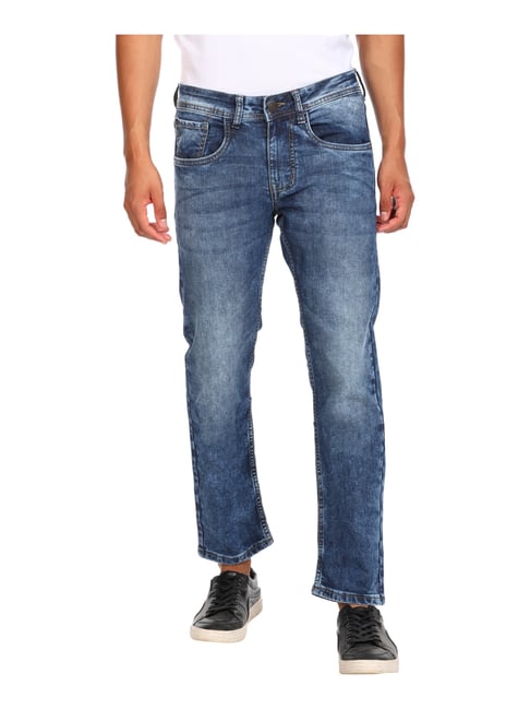 Cherokee Blue Cotton Regular Fit Jeans