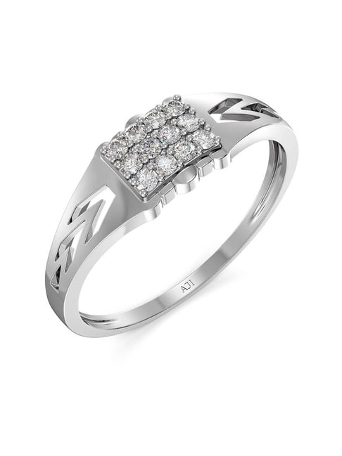 Joyalukkas 18k White Gold Diamond Ring for Men