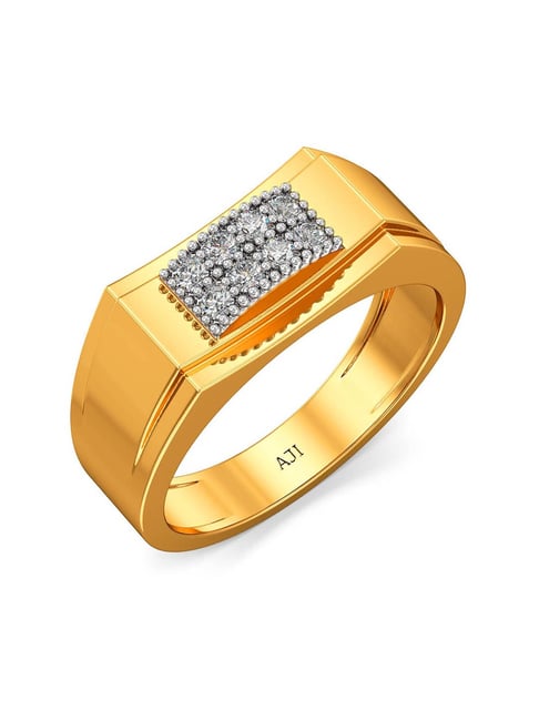 18K Rose Gold American Diamond Men's Ring | Pachchigar Jewellers (Ashokbhai)