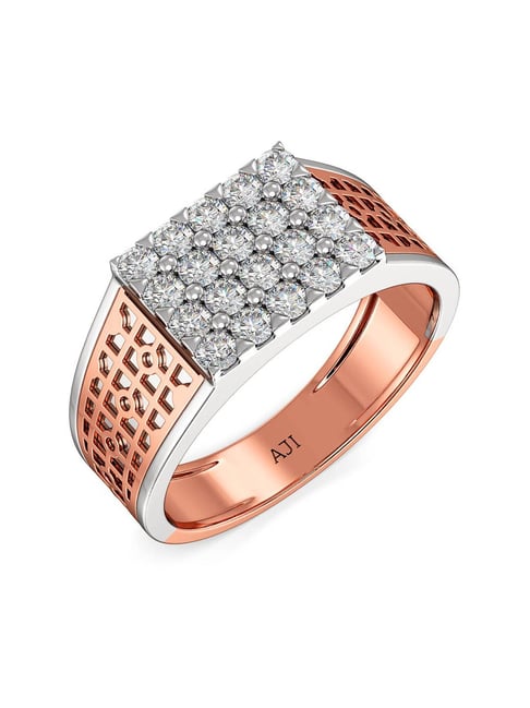 Buy Joyalukkas 18k Rose Gold Diamond Ring for Men Online At Best