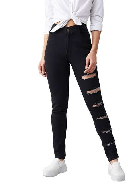 DOLCE CRUDO Black Slim Fit Jeans-picture-19