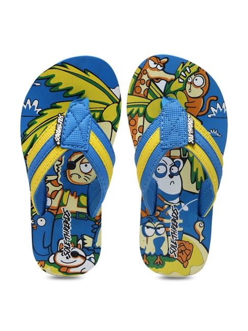 Solethreads Kids Zoo Aqua Flip Flops