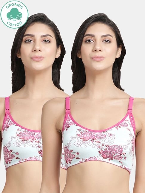 Buy Inner Sense Pink Non Wired Padded Nursing Bra (Pack Of 2) for Women  Online @ Tata CLiQ