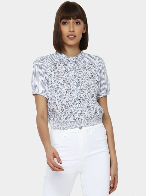 american eagle polka dot top