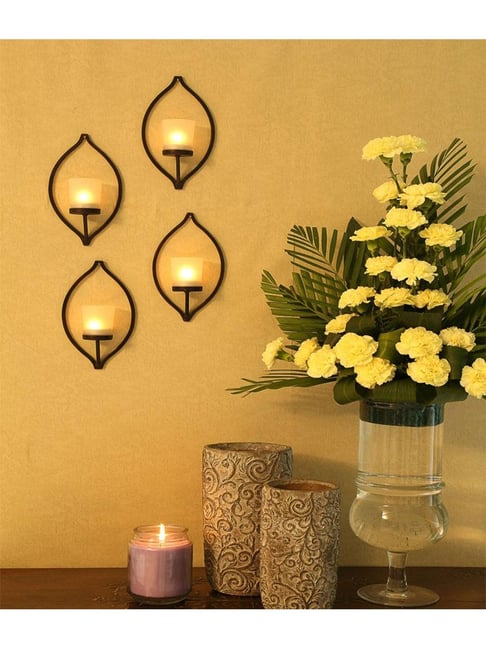Hosley Wall Sconce Cup with Frosted Glass Set of - 4