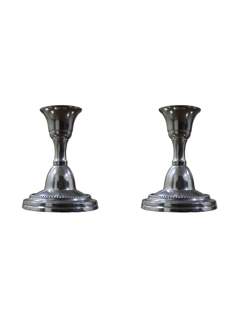 Hosley Metal and Taper Candle Stand Holder Set of - 2