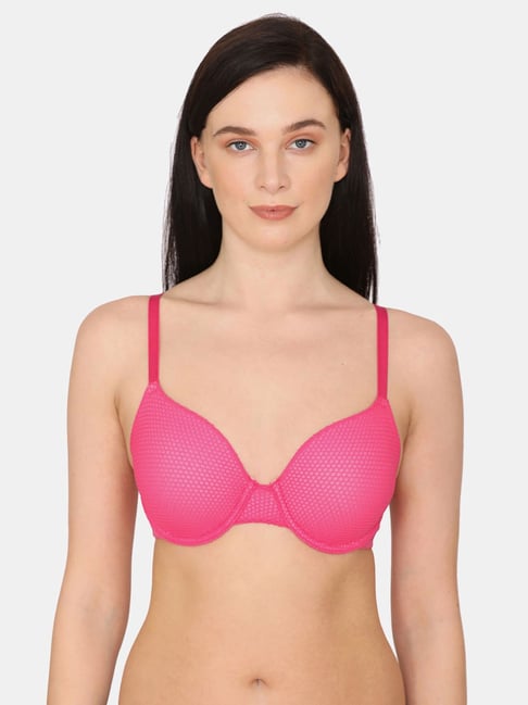 Buy Zivame Pink Under Wired Padded T-Shirt Bra for Women Online